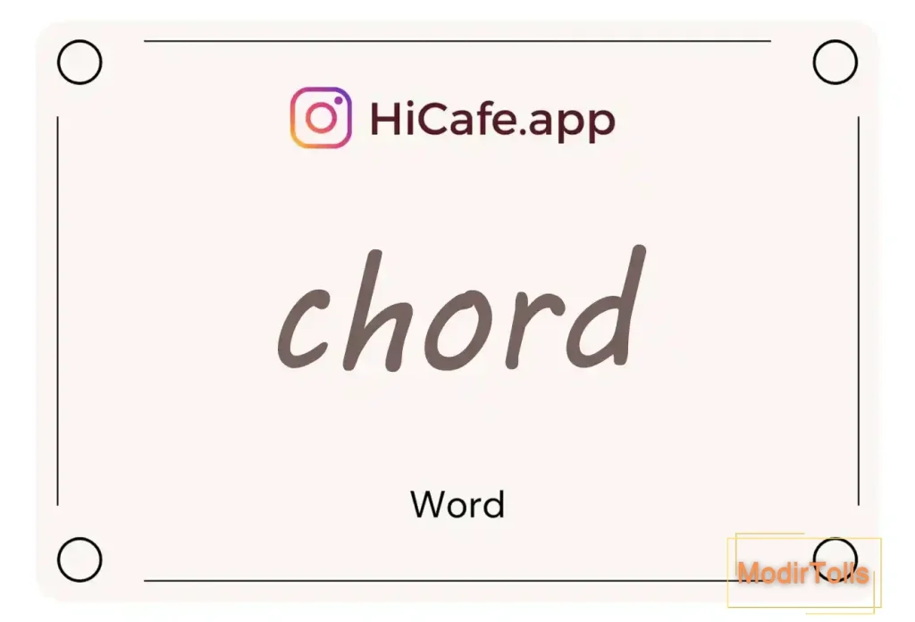 Meaning and usage of chord word