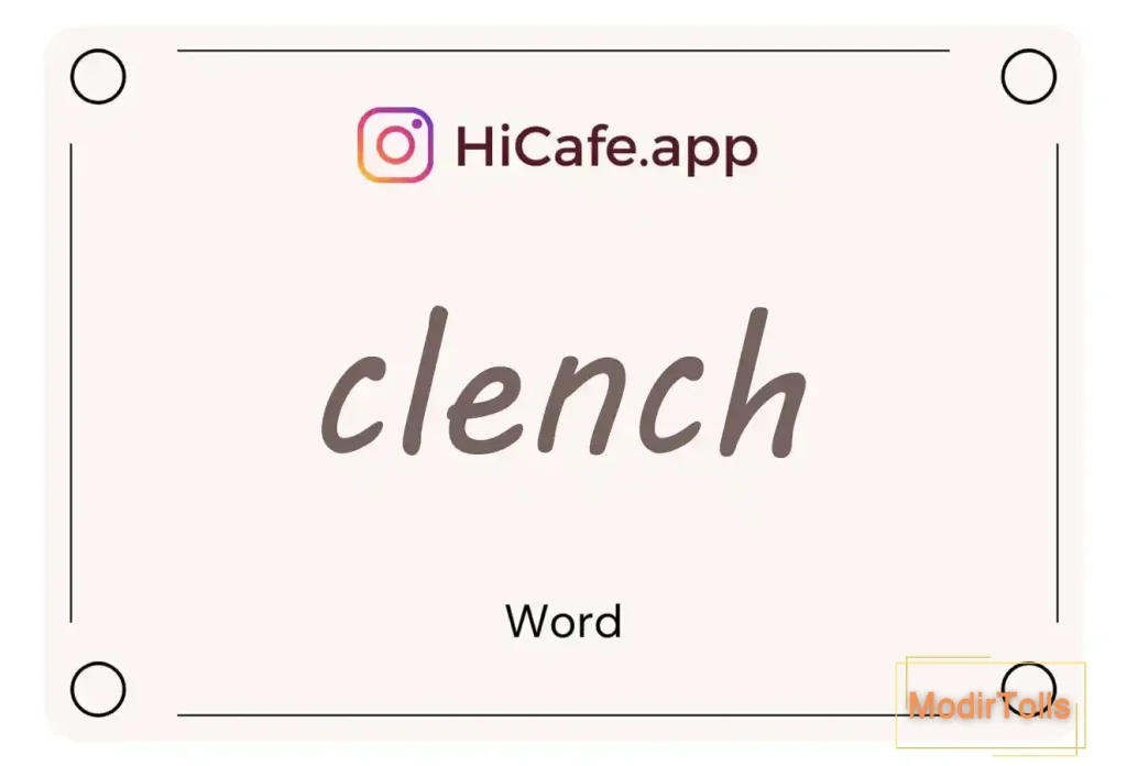 Meaning and usage of clench word