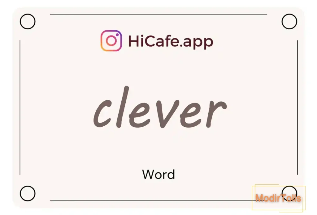 Meaning and usage of clever word
