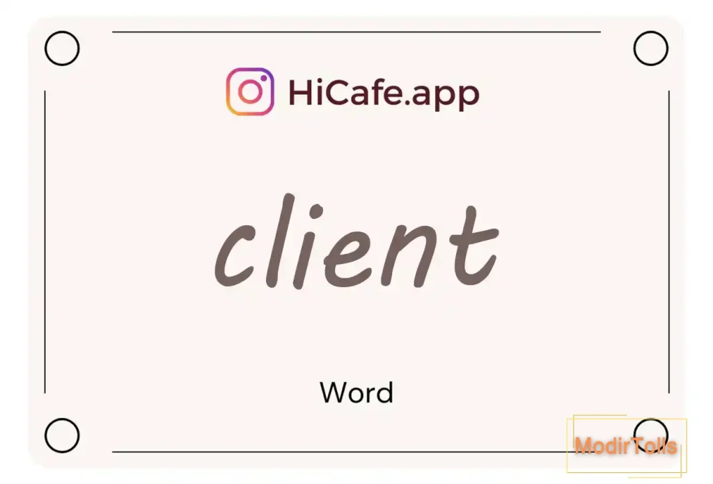 Meaning and usage of client word