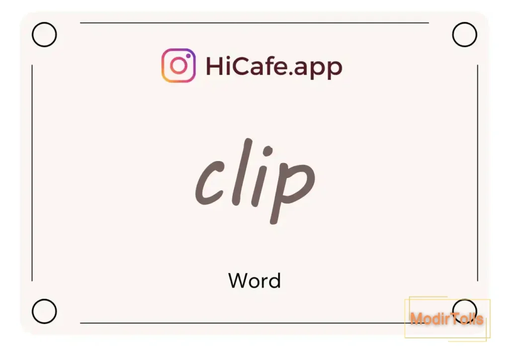 Meaning and usage of clip word