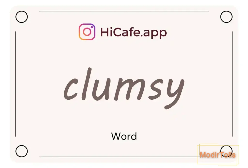 Meaning and usage of clumsy word