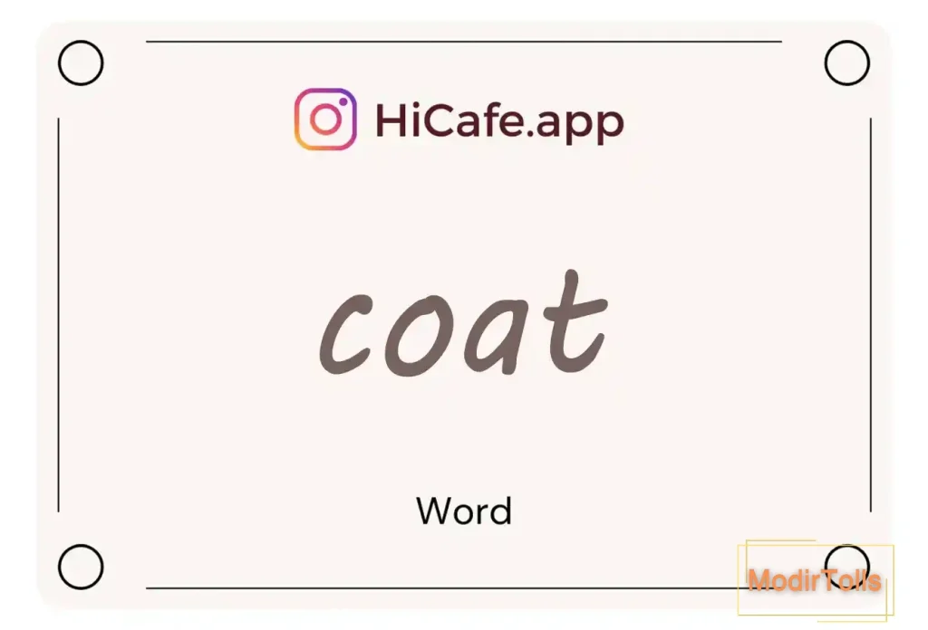 Meaning and usage of coat word