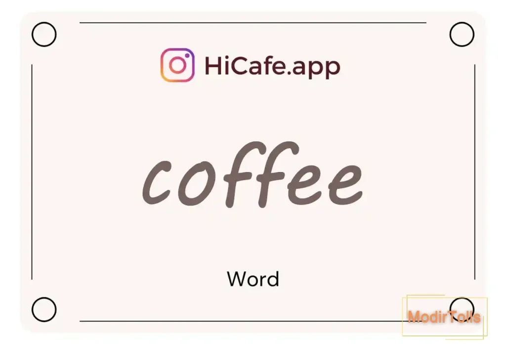 Meaning and usage of coffee word