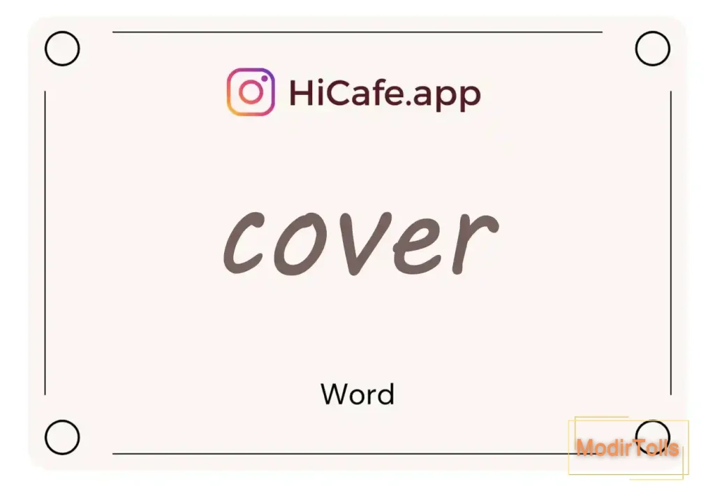 Meaning and usage of cover word