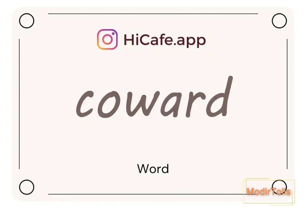 Meaning and usage of coward word