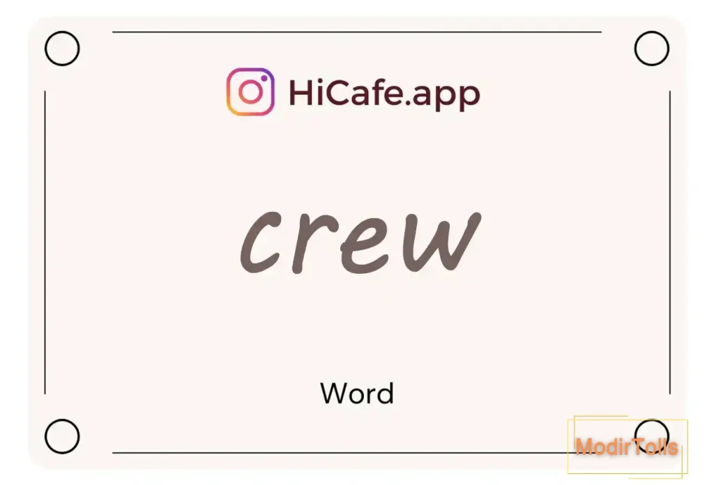 Meaning and usage of crew word