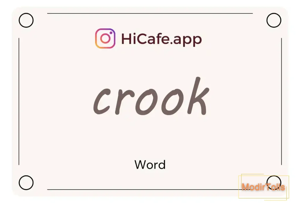 Meaning and usage of crook word