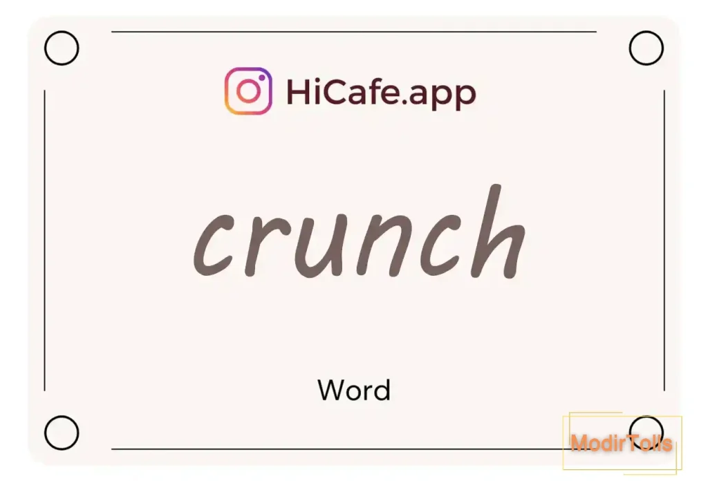 Meaning and usage of crunch word