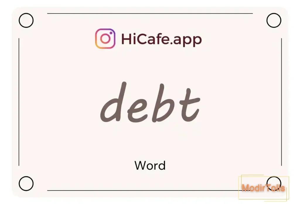 Meaning and usage of debt word
