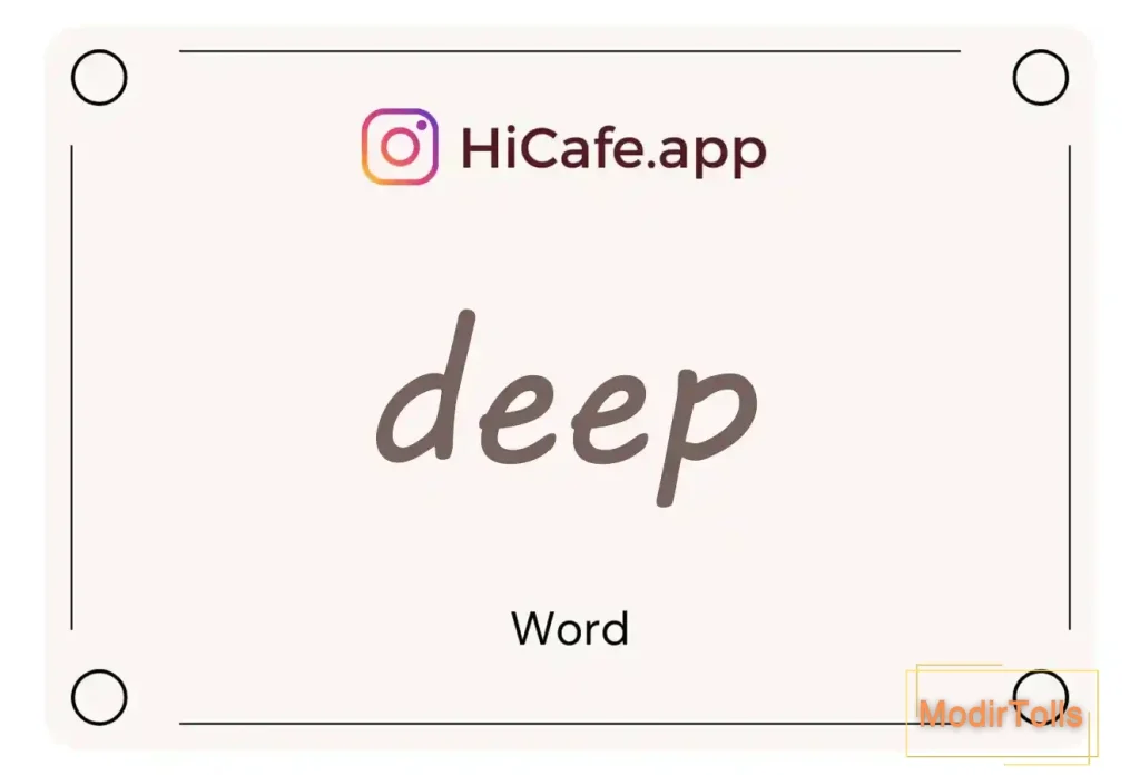 Meaning and usage of deep word