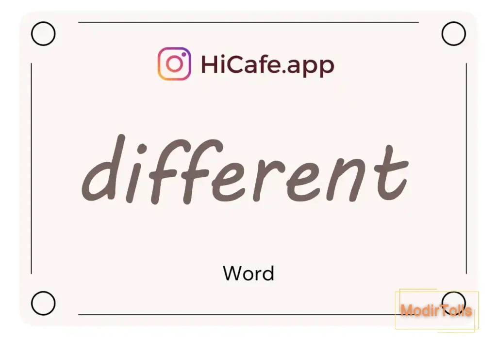 Meaning and usage of different word