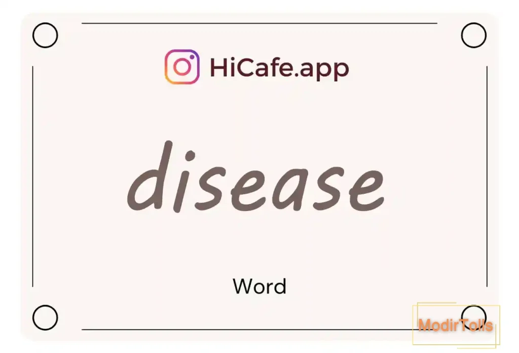 Meaning and usage of disease word