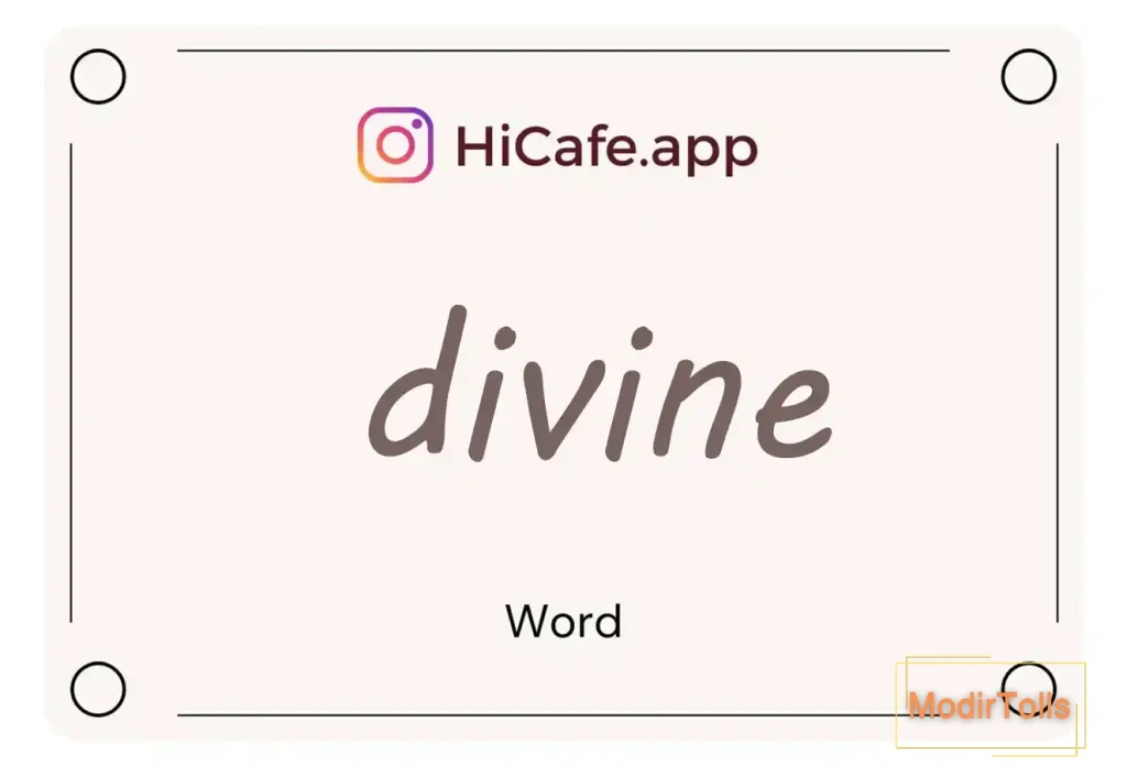 Meaning and usage of divine word
