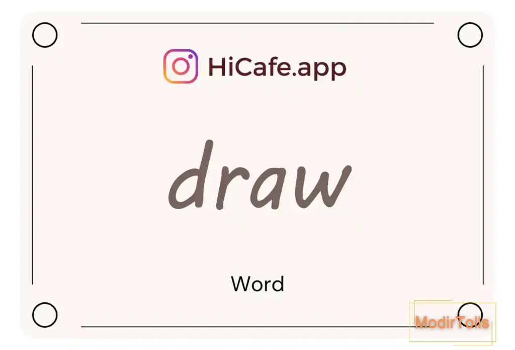 Meaning and usage of draw word