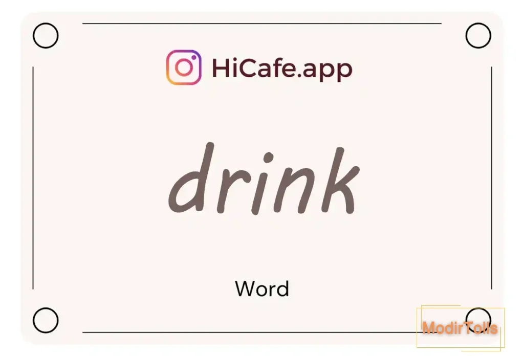 Meaning and usage of drink word