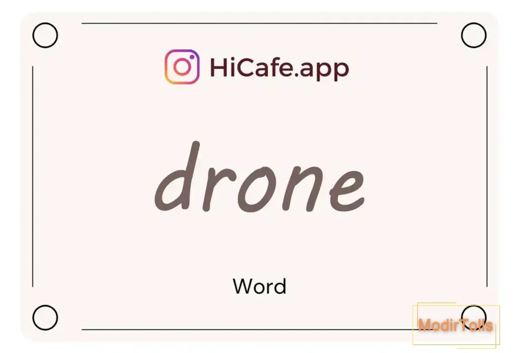 Meaning and usage of drone word
