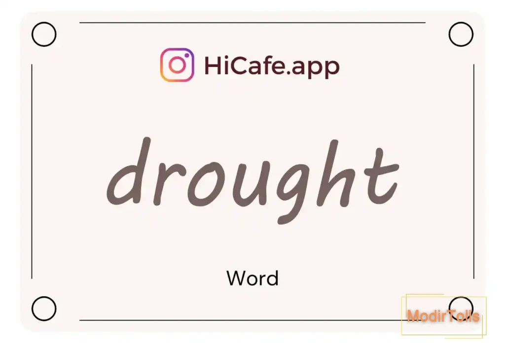 Meaning and usage of drought word