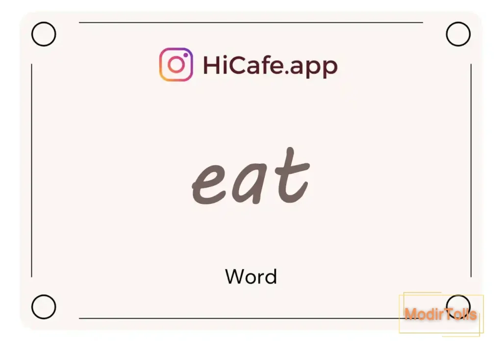 Meaning and usage of eat word