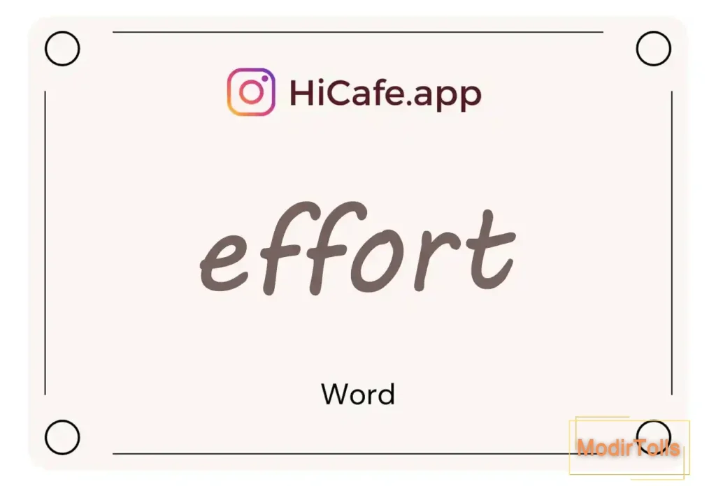 Meaning and usage of effort word