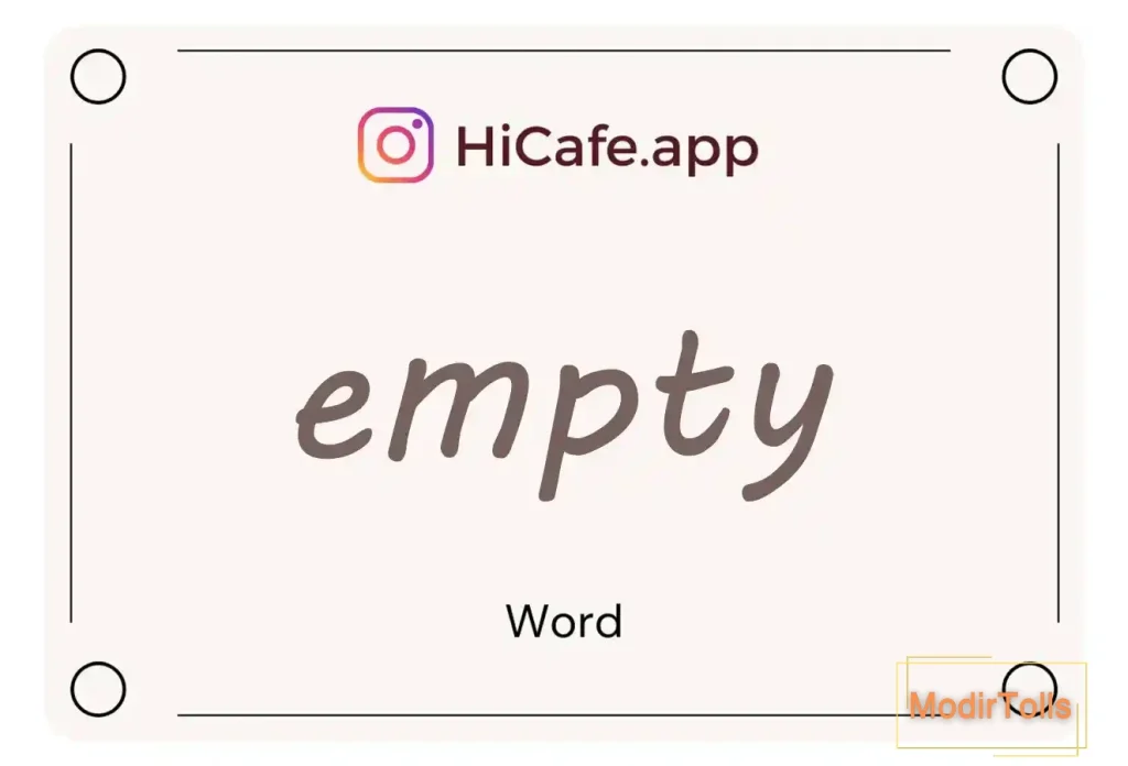 Meaning and usage of empty word