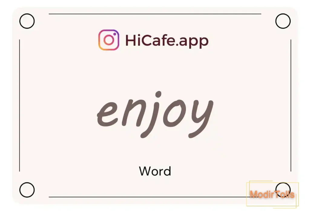 Meaning and usage of enjoy word