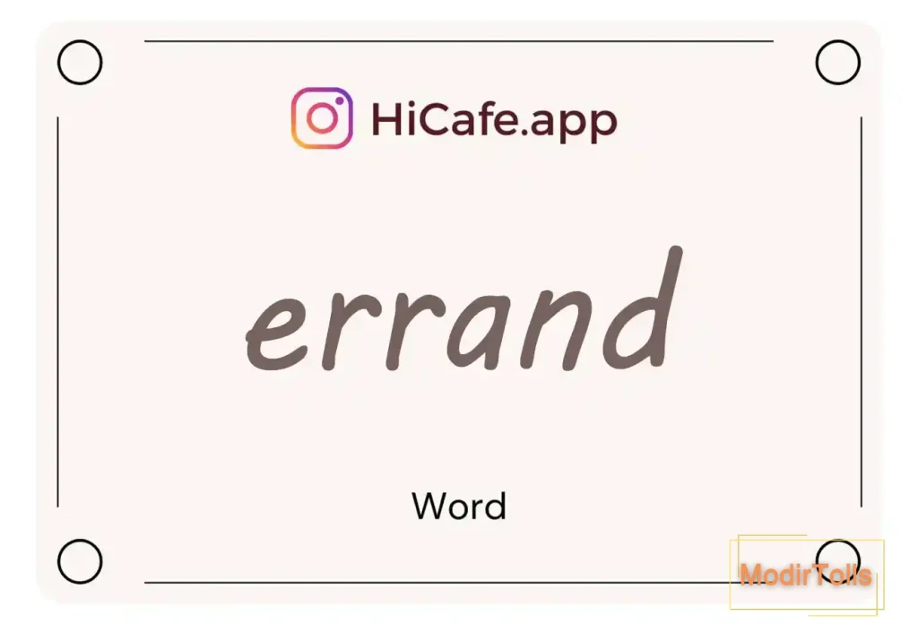 Meaning and usage of errand word