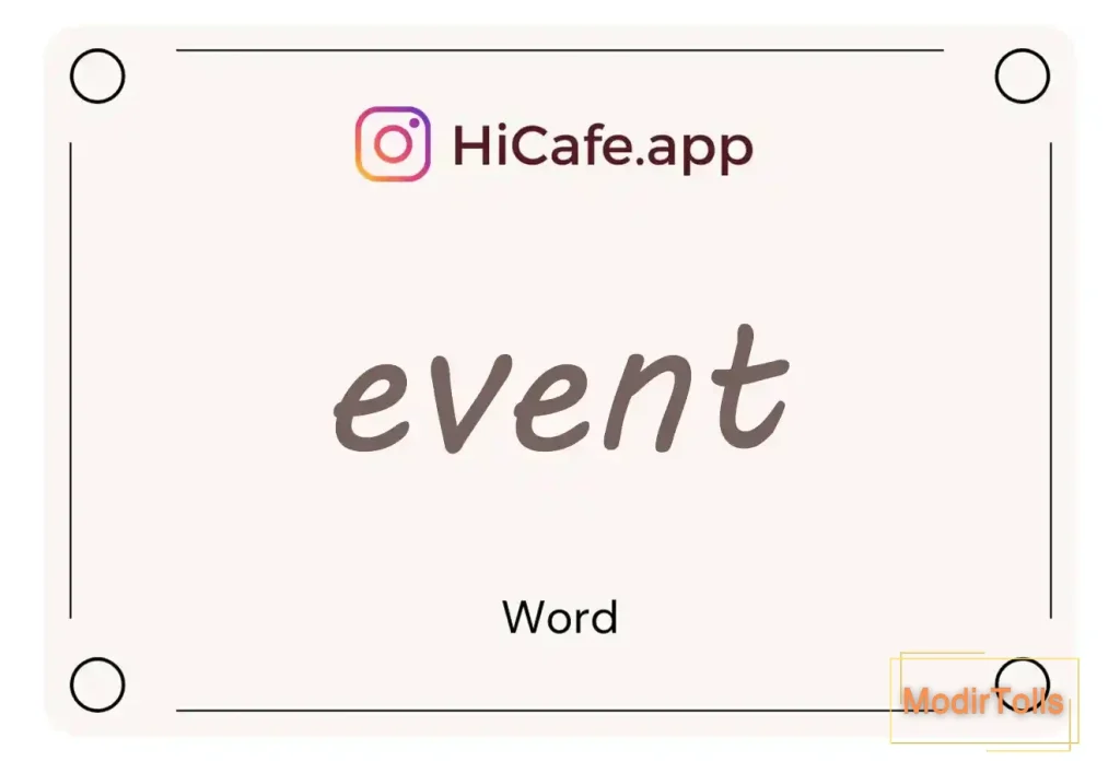 Meaning and usage of event word