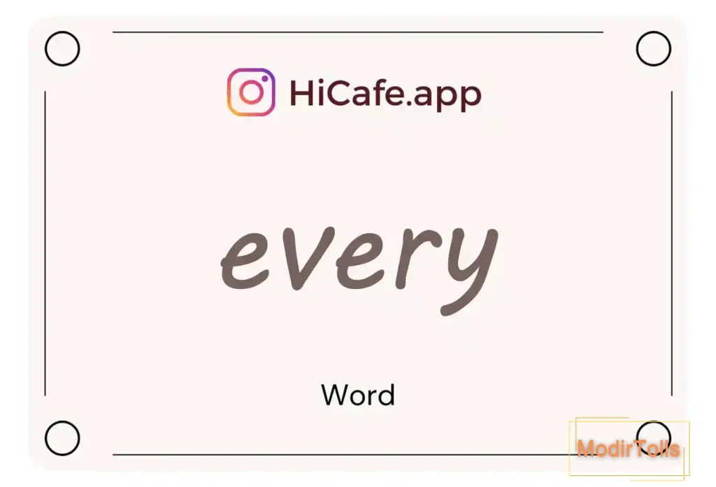 Meaning and usage of every word