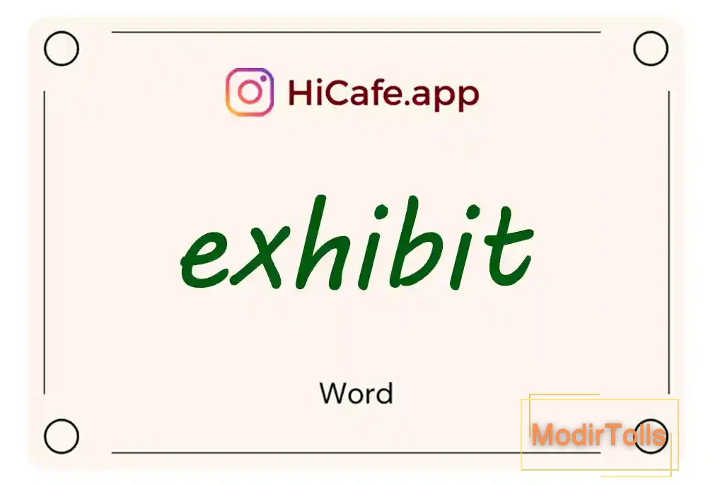 Meaning and usage of exhibit word