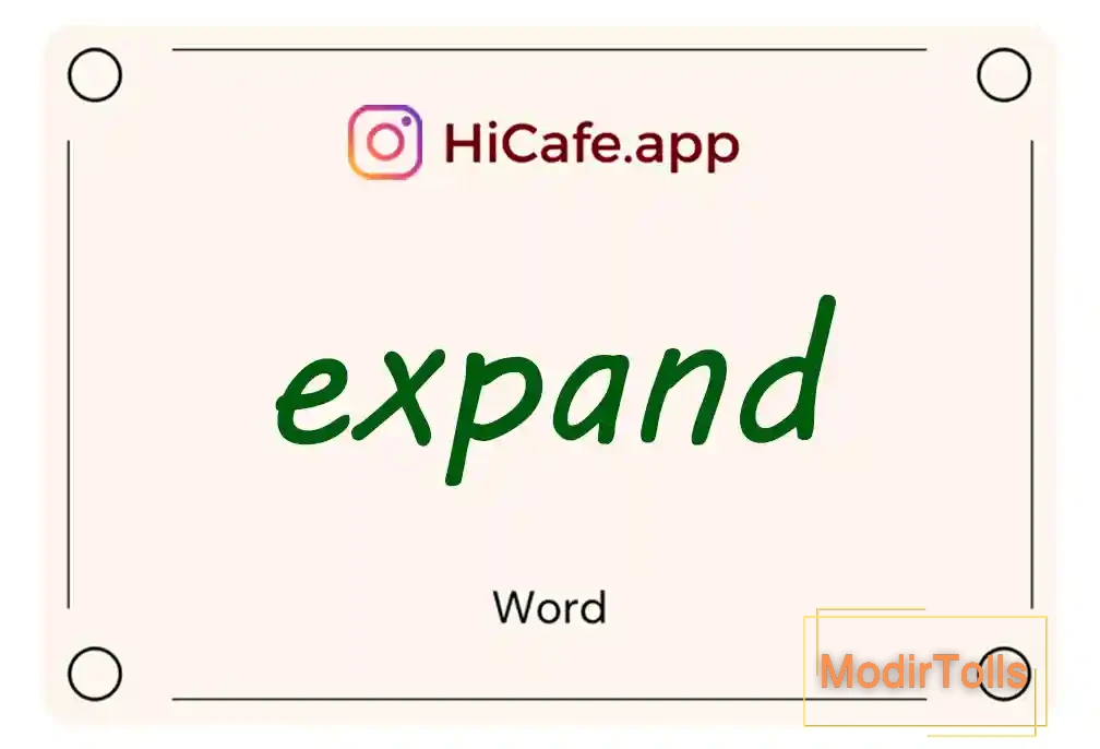 Meaning and usage of expand word