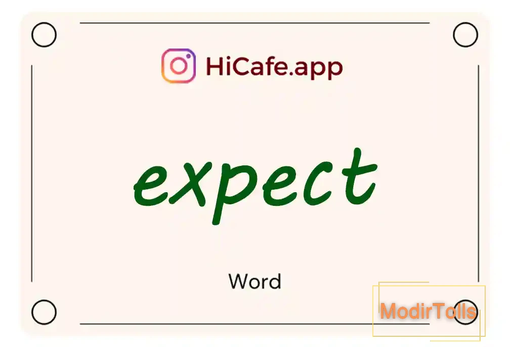 Meaning and usage of expect word
