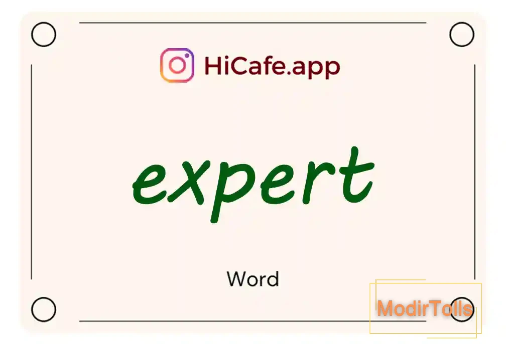 Meaning and usage of expert word