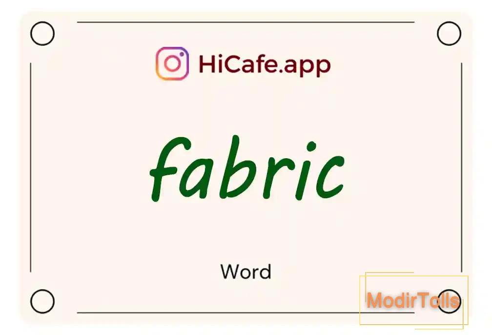 Meaning and usage of fabric word