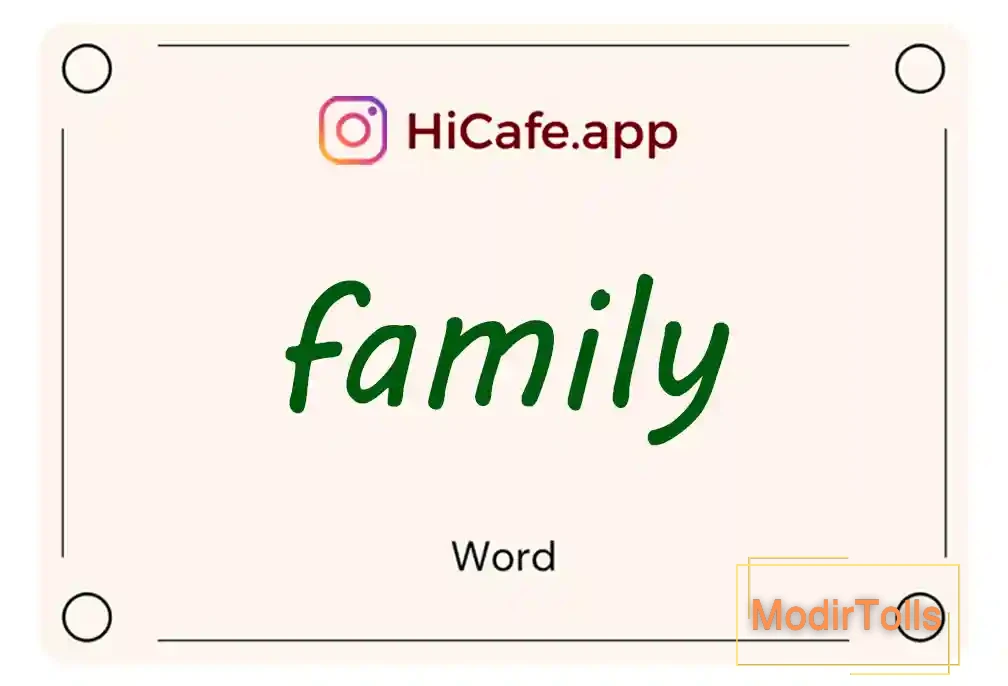 Meaning and usage of family word
