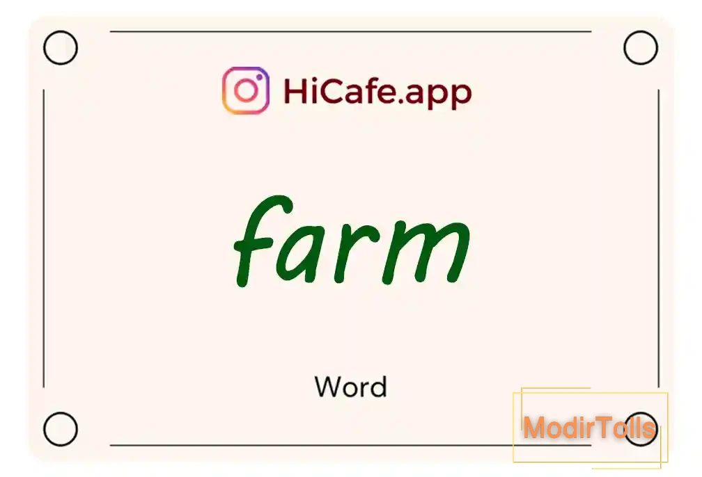 Meaning and usage of farm word