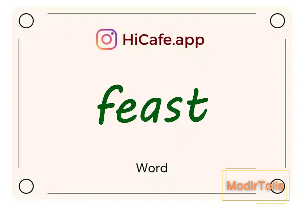 Meaning and usage of feast word