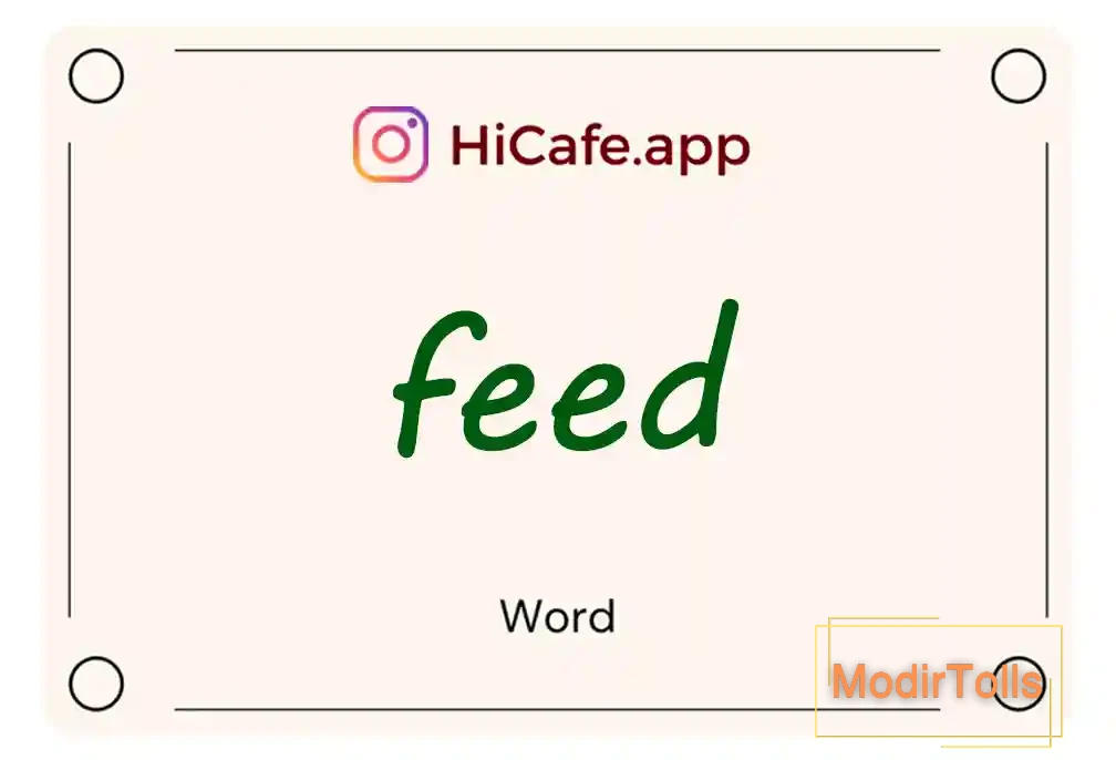 Meaning and usage of feed word
