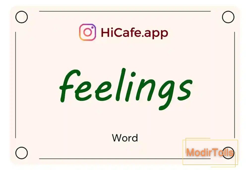Meaning and usage of feelings word