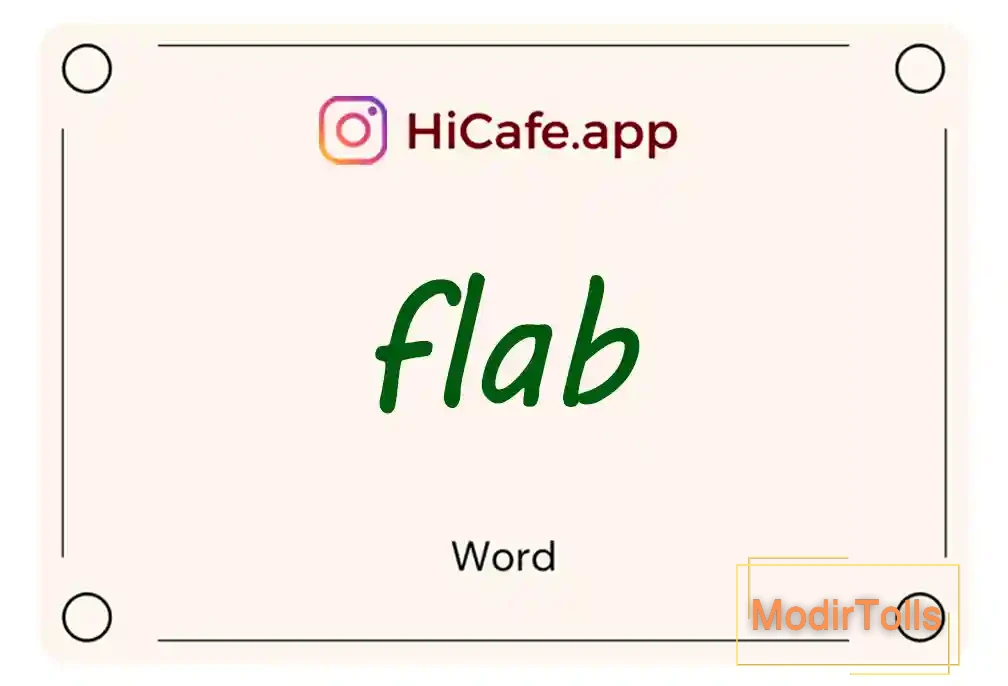 Meaning and usage of flab word