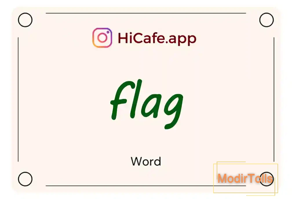 Meaning and usage of flag word