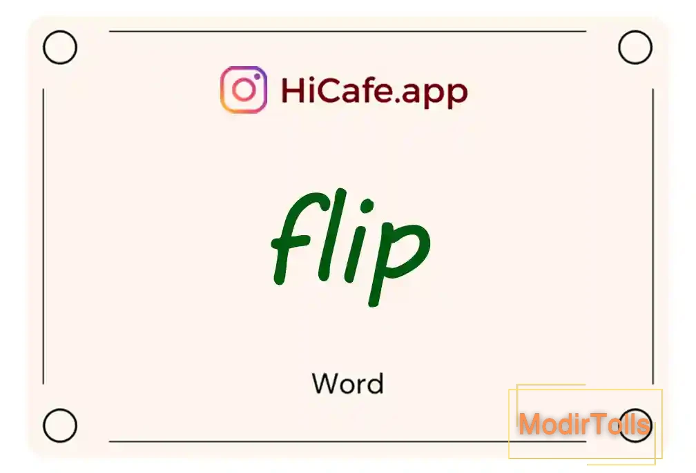 Meaning and usage of flip word