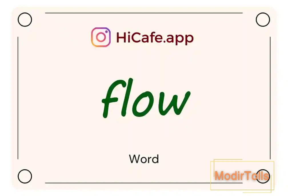 Meaning and usage of flow word