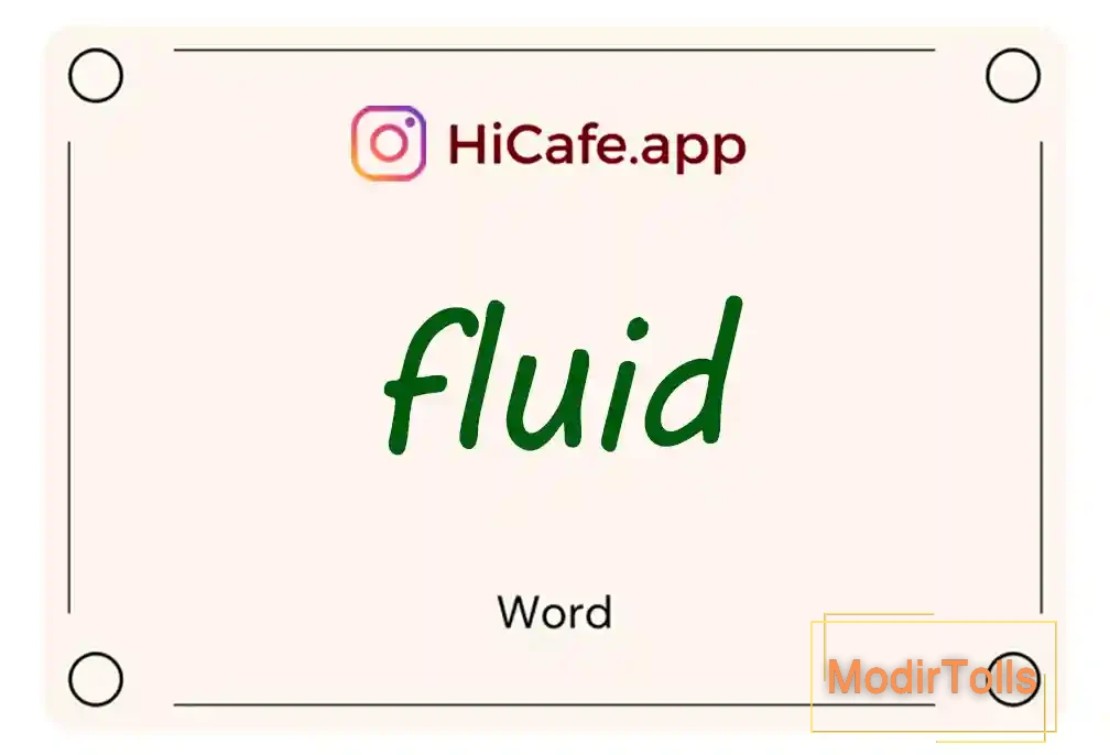 Meaning and usage of fluid word