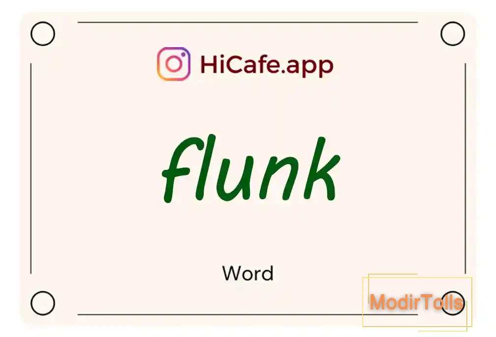Meaning and usage of flunk word