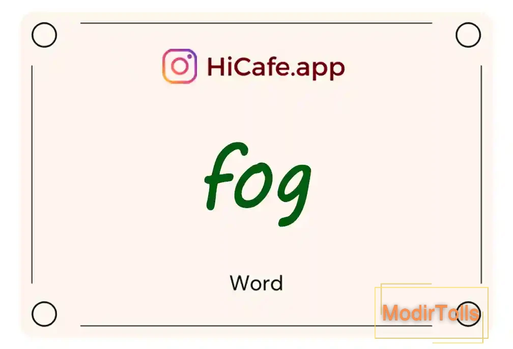 Meaning and usage of fog word