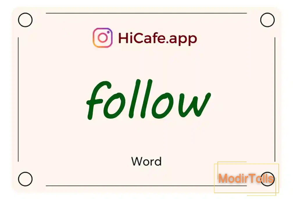Meaning and usage of follow word
