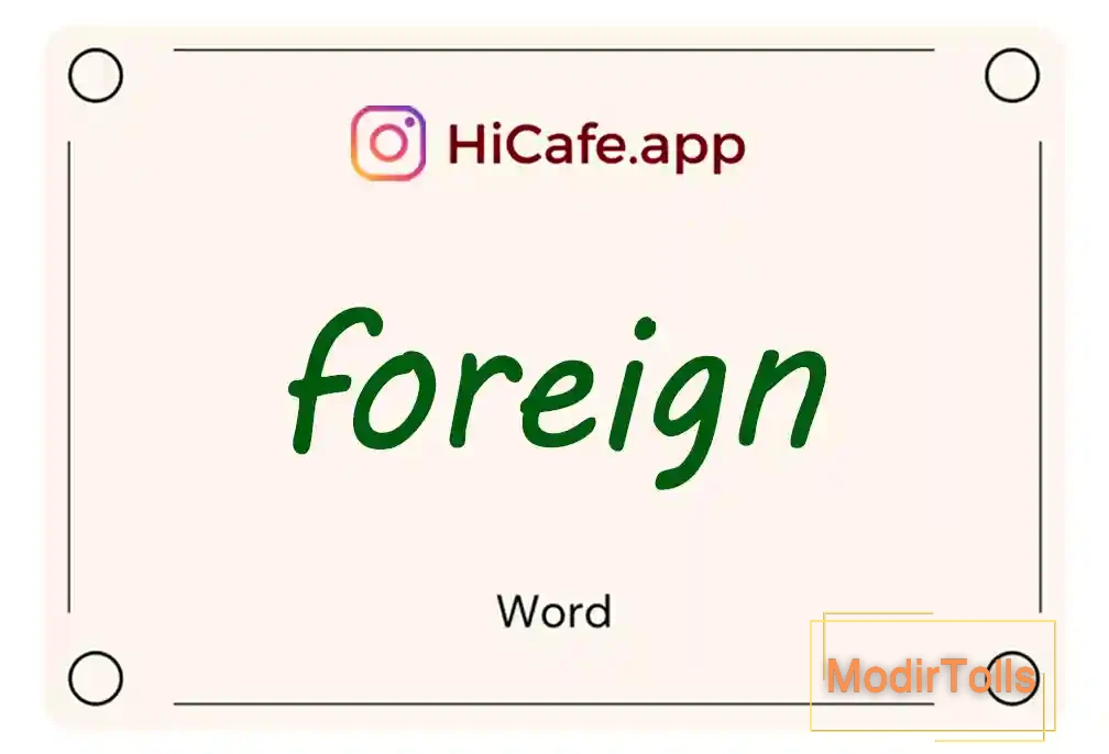 Meaning and usage of foreign word
