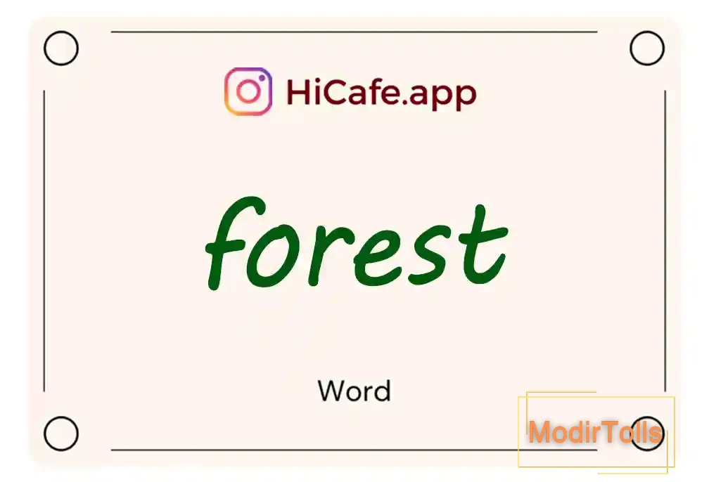 Meaning and usage of forest word