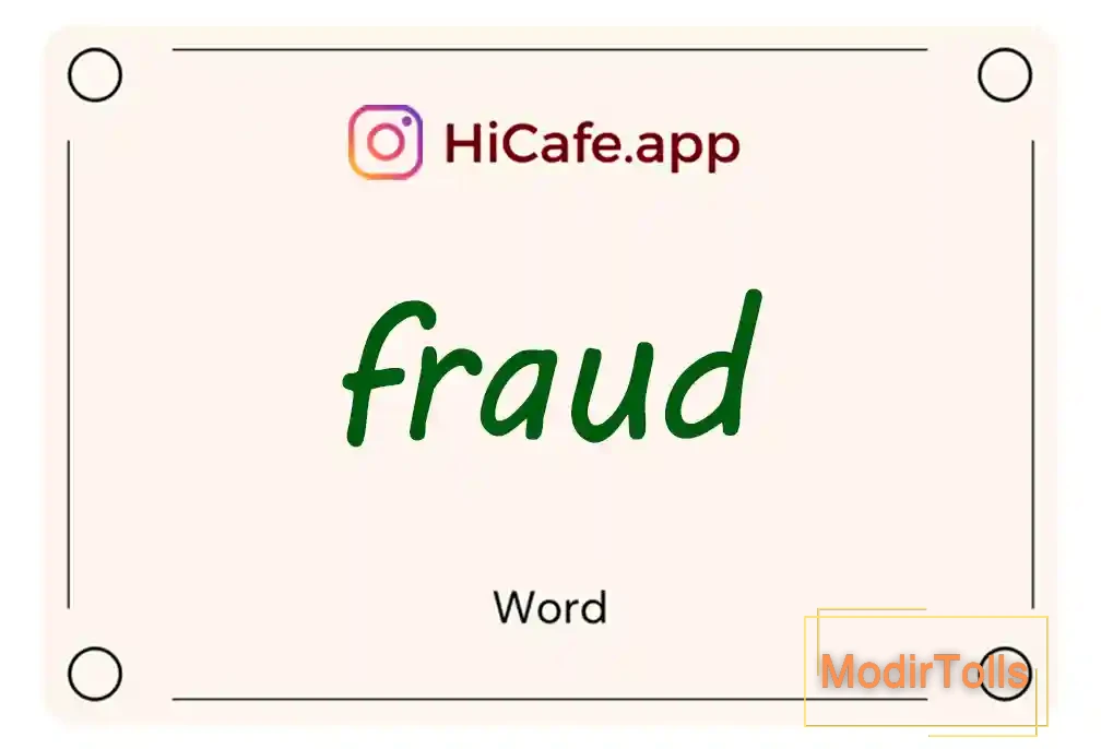 Meaning and usage of fraud word